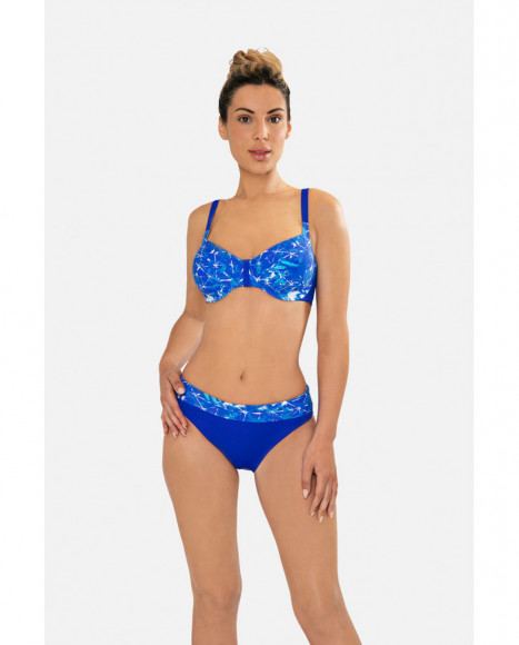 Bikini para mujer de capacidad full cup sin foam y con aro de color azul