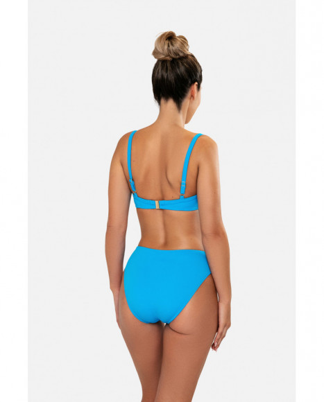 Bikini femenino semi triangular de foam y con aro en tono azul Bikini femenino semi triangular de foam y con aro en tono azul