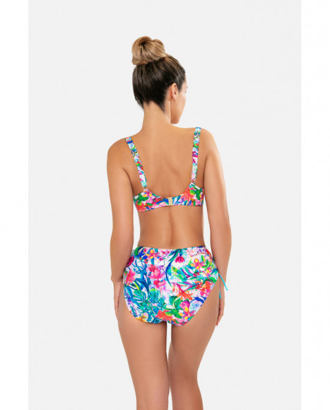 Bikini para mujer de capacidad refuerzo lateral sin relleno y con aro de color azul