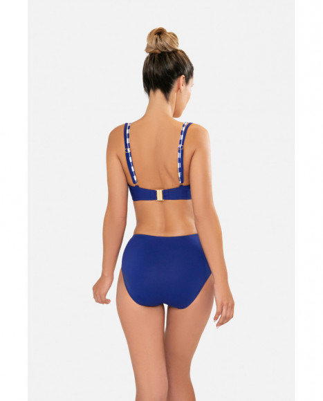 Bikini para mujer de capacidad sin relleno y con aro de color azul marino Bikini para mujer de capacidad sin relleno y con aro de color azul marino