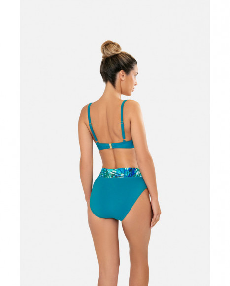Bikini para mujer semi triangular con foam y con aro de color turquesa Bikini para mujer semi triangular con foam y con aro de color turquesa