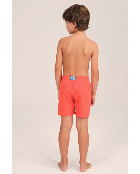 Bañador para niño en coral con logo Munich Bañador para niño en coral con logo Munich