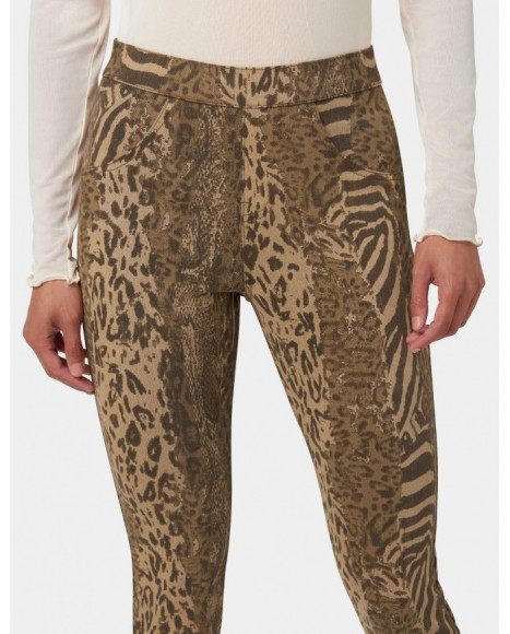 Legging mujer estampado animal color marrón de tejido cómodo Legging mujer estampado animal color marrón de tejido cómodo