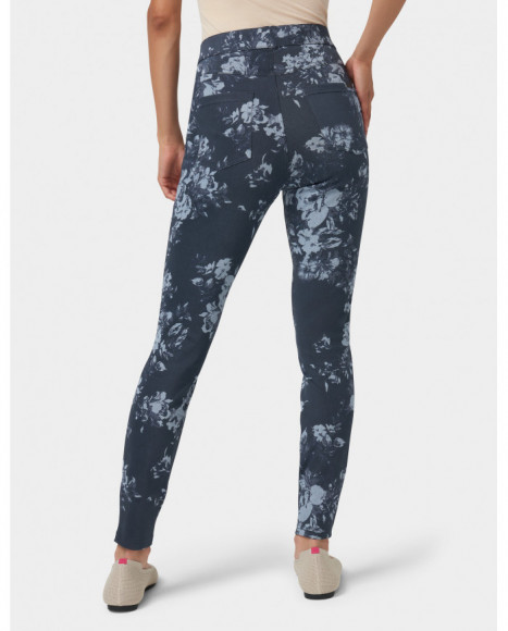 Legging mujer estampado floral color azul, ajuste skinny para un look femenino Legging mujer estampado floral color azul, ajuste skinny para un look femenino