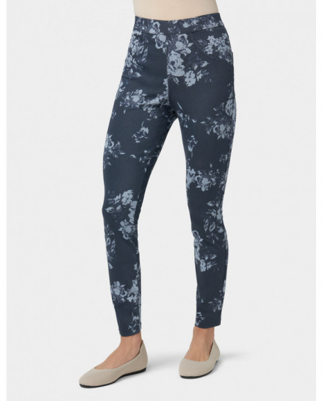 Legging mujer estampado floral color azul, ajuste skinny para un look femenino Legging mujer estampado floral color azul, ajuste skinny para un look femenino