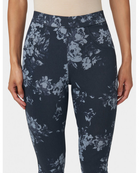 Legging mujer estampado floral color azul, ajuste skinny para un look femenino Legging mujer estampado floral color azul, ajuste skinny para un look femenino