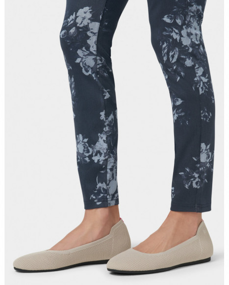 Legging mujer estampado floral color azul, ajuste skinny para un look femenino Legging mujer estampado floral color azul, ajuste skinny para un look femenino