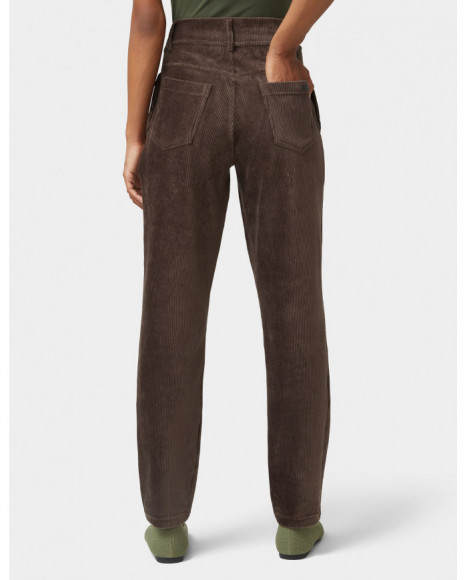 Pantalón mujer color marron tejido pana, con ajuste relajado Pantalón mujer color marron tejido pana, con ajuste relajado