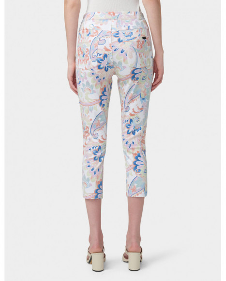 Pantalón capri mujer estampado paisley de tejido ultrasuave Pantalón capri mujer estampado paisley de tejido ultrasuave