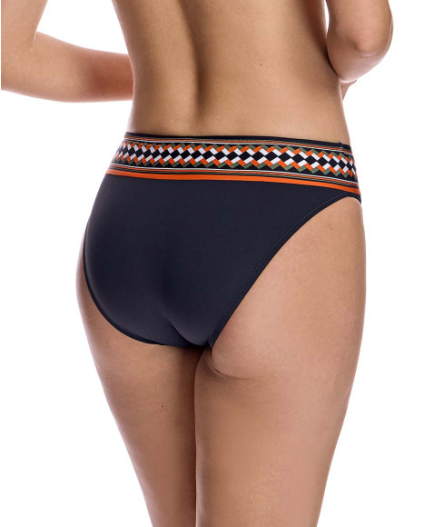 Braga de bikini para mujer tiro bajo en color negro