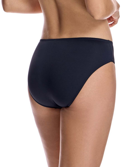 Braga de bikini para mujer costado más alto en color negro