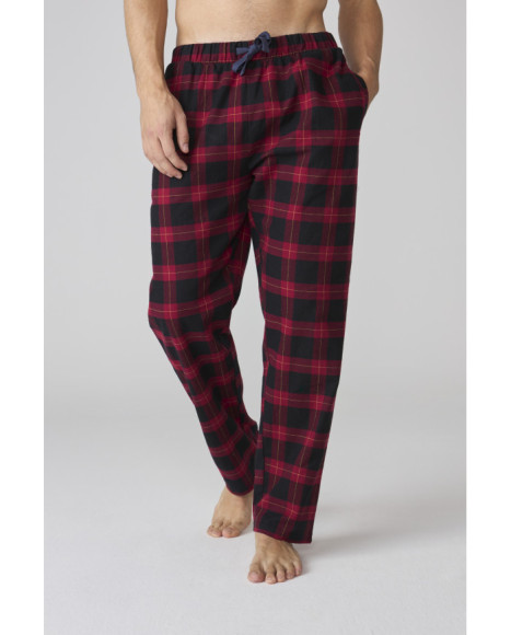 Pijama de hombre con camiseta gris y cuello henley