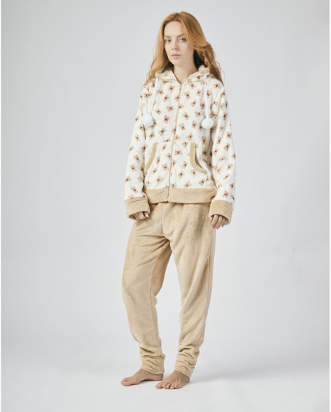 Pijama largo para mujer con...