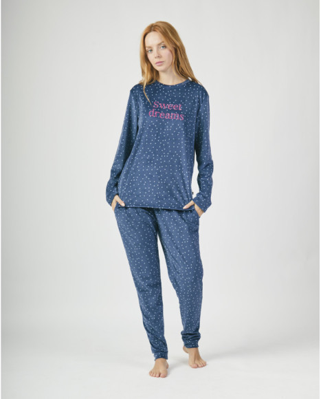 Pijama largo de mujer en...