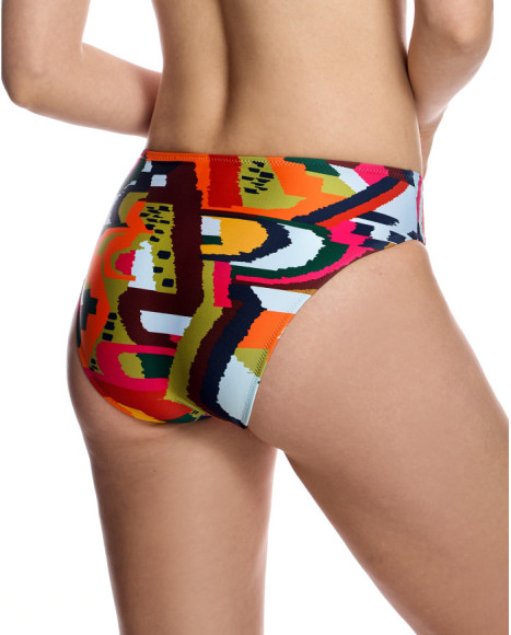 Braguita de bikini de mujer con cintura ancha y detalle de anilla metálica