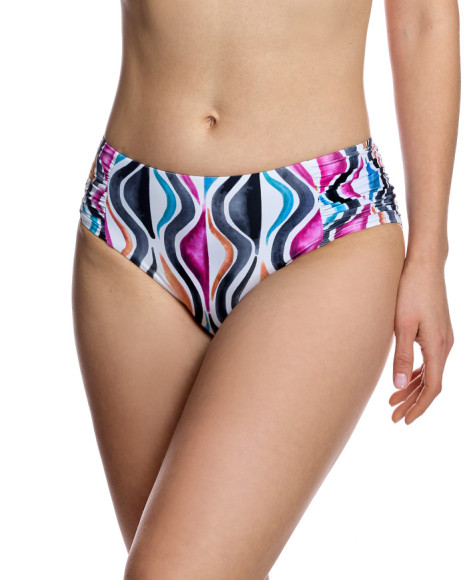 Braguita de bikini de mujer con cintura ancha y laterales drapeados