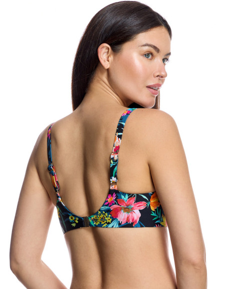 Top de bikini de mujer con aros y tirante regulable con anilla