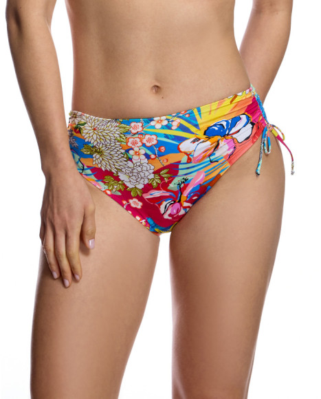 Braga de bikini de mujer con lazadas laterales y motivo floral