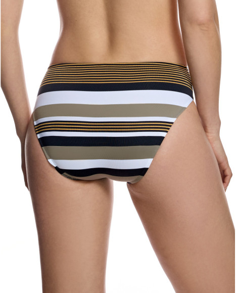 Braga de bikini de mujer de talle alto y efecto reductor