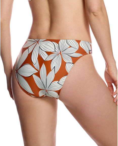 Braguita de bikini de mujer con detalle de cadena y diseño floral