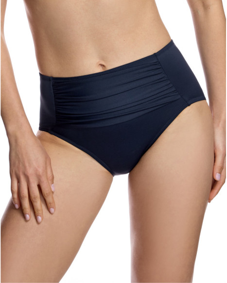 Braguita de bikini de mujer con talle alto y panel drapeado