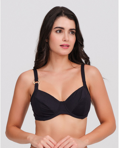 Top bikini mujer con aros y...