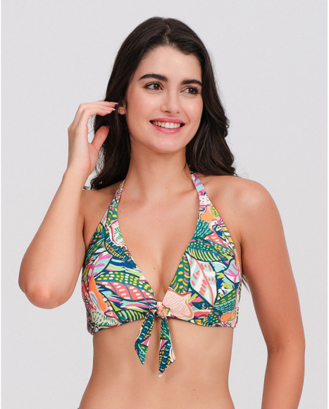 Top bikini mujer escote...