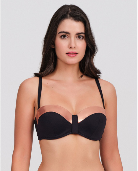Top bikini mujer con escote...