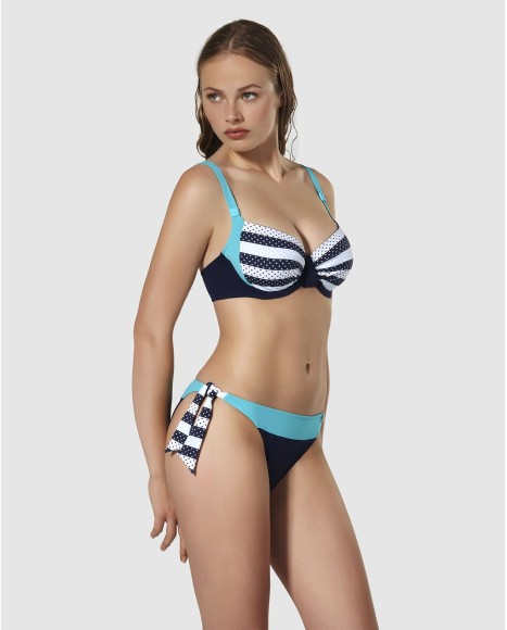Top bikini capacidad con aro y refuerzo bajo pecho mar
