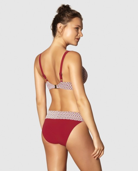 Top bikini corte sisa escotado con refuerzo y aro Anette