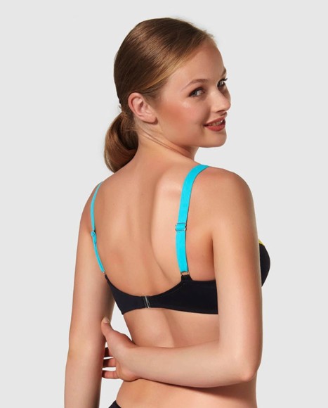 Top bikini capacidad escotado reforzado en espalda y bajo pecho Industrial