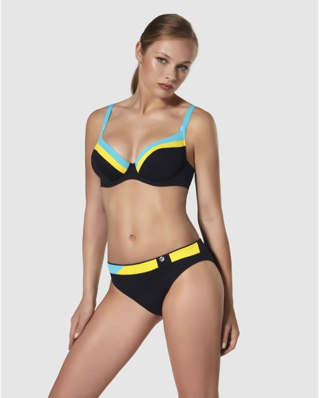 Top bikini capacidad escotado reforzado en espalda y bajo pecho Industrial
