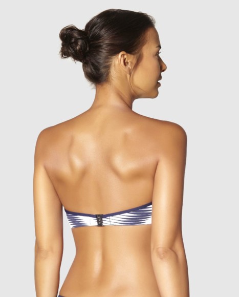 Top bikini corte strapless con copa y aro Zingara