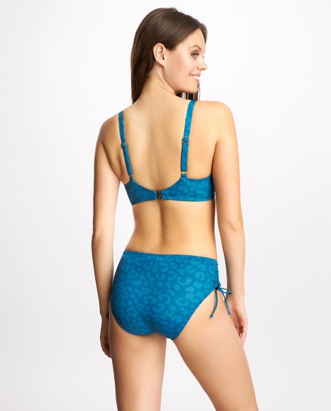 Top bikini capacidad escotado reforzado en espalda y bajo pecho Maxi leopard