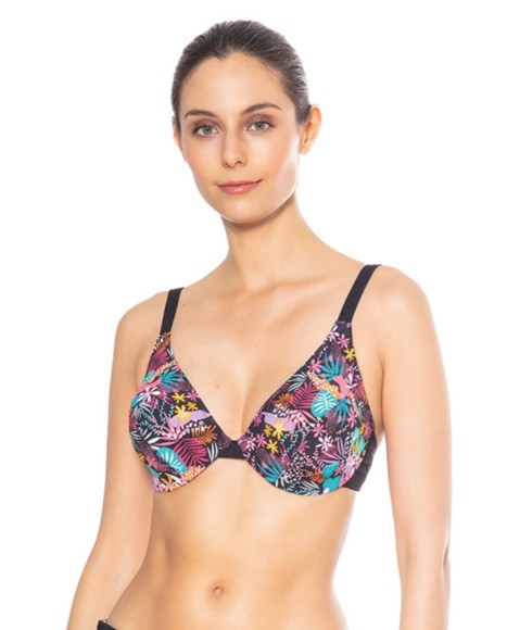 Top bikini de capacidad estampado jungle