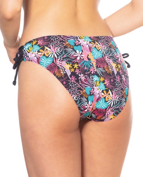 Braga bikini estampada con lazo zig zag en el lateral jungle