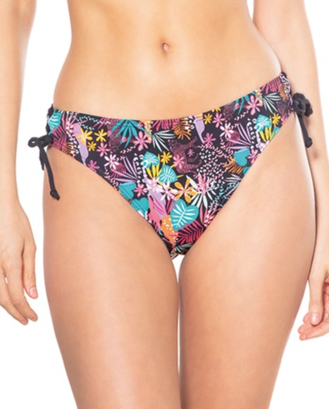 Braga bikini estampada con lazo zig zag en el lateral jungle