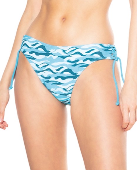 Braga bikini estampada con lazo zig zag en el lateral Manchas tigre