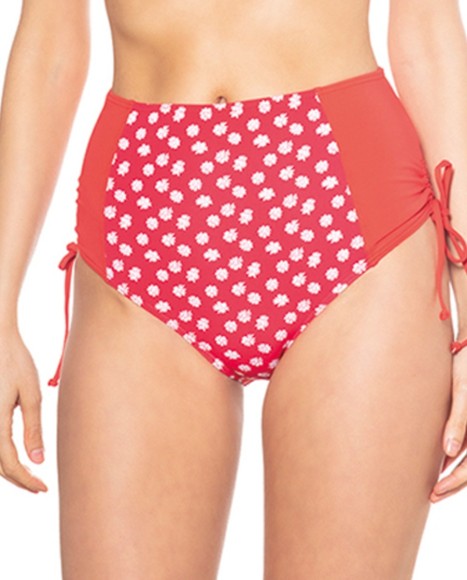 Braga bikini estampado de tiro alto Daisy