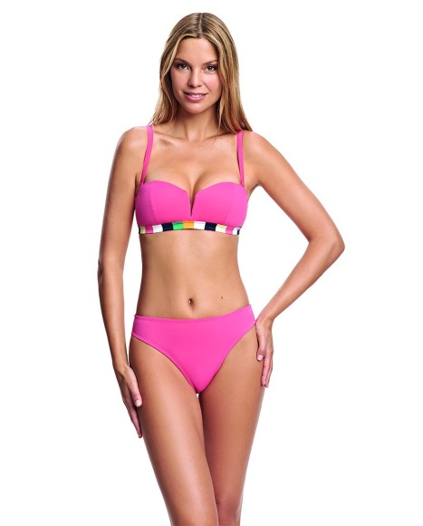 Top bikini corte strapler con copa Melasti