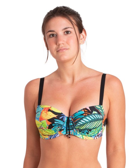 Top bikini balconet con copa y aros Cancun