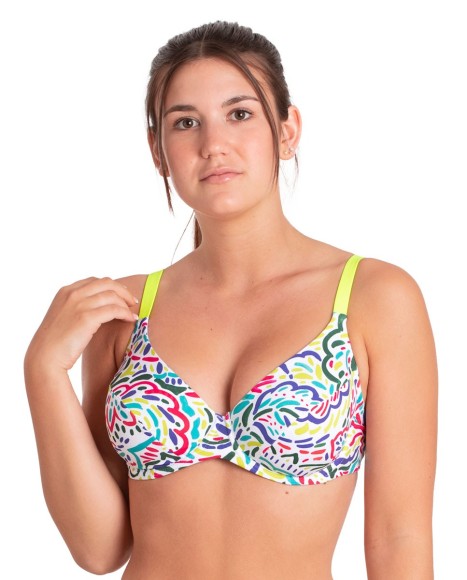 Top bikini reductor con aros Queensland