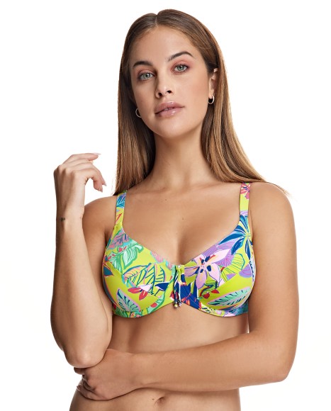 Top bikini reductor con aros estampado Curaçao