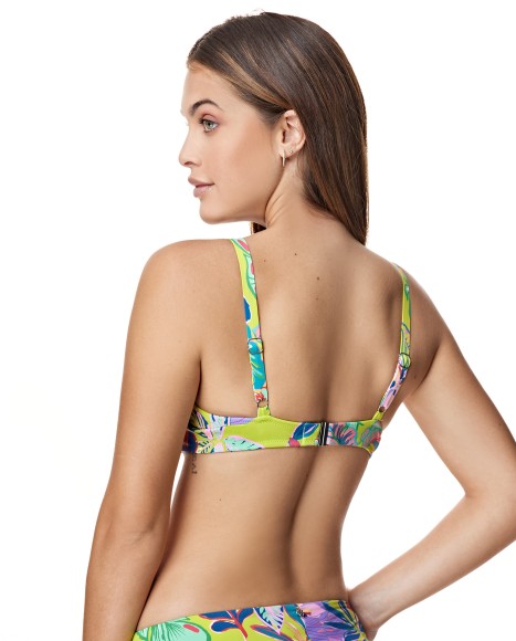 Top bikini reductor con aros estampado Curaçao