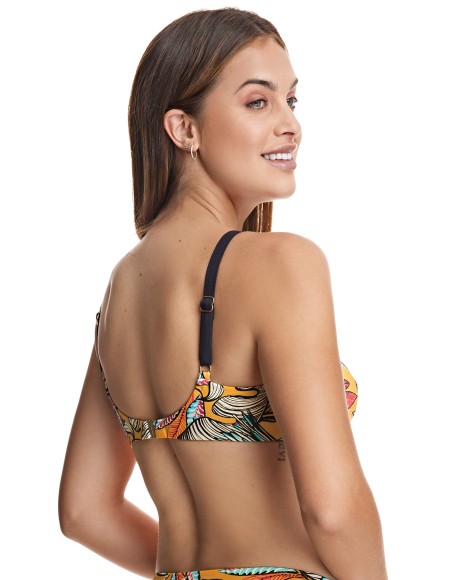 Top bikini capaccidad con aros estampado Saona