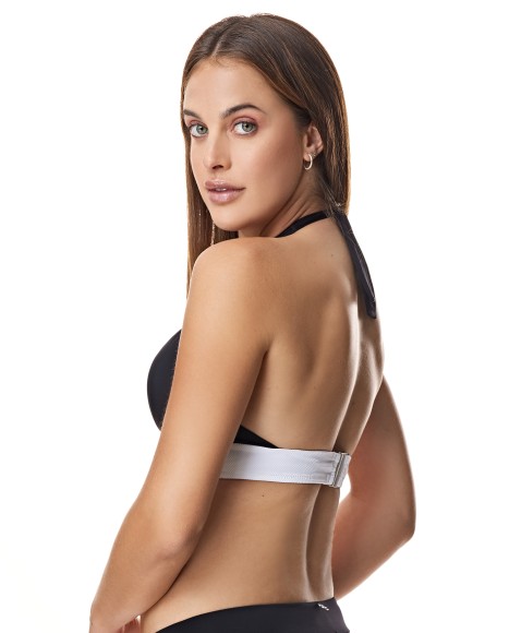 Top bikini triangular halter con copa Top bikini triangular halter con copa