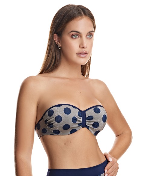 Top bikini bandó con copa y aro Belice