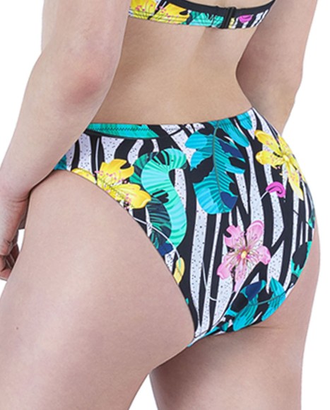 Braga bikini brasileña estampada Tropical cebra