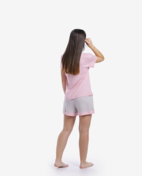 Pijama mujer corto rosa Casual