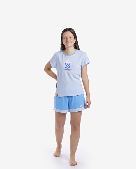 Pijama mujer corto azul Casual